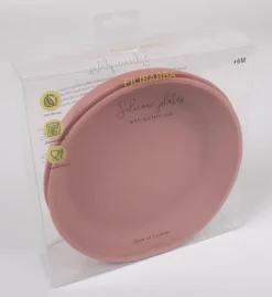 Silikone tallerken - rose