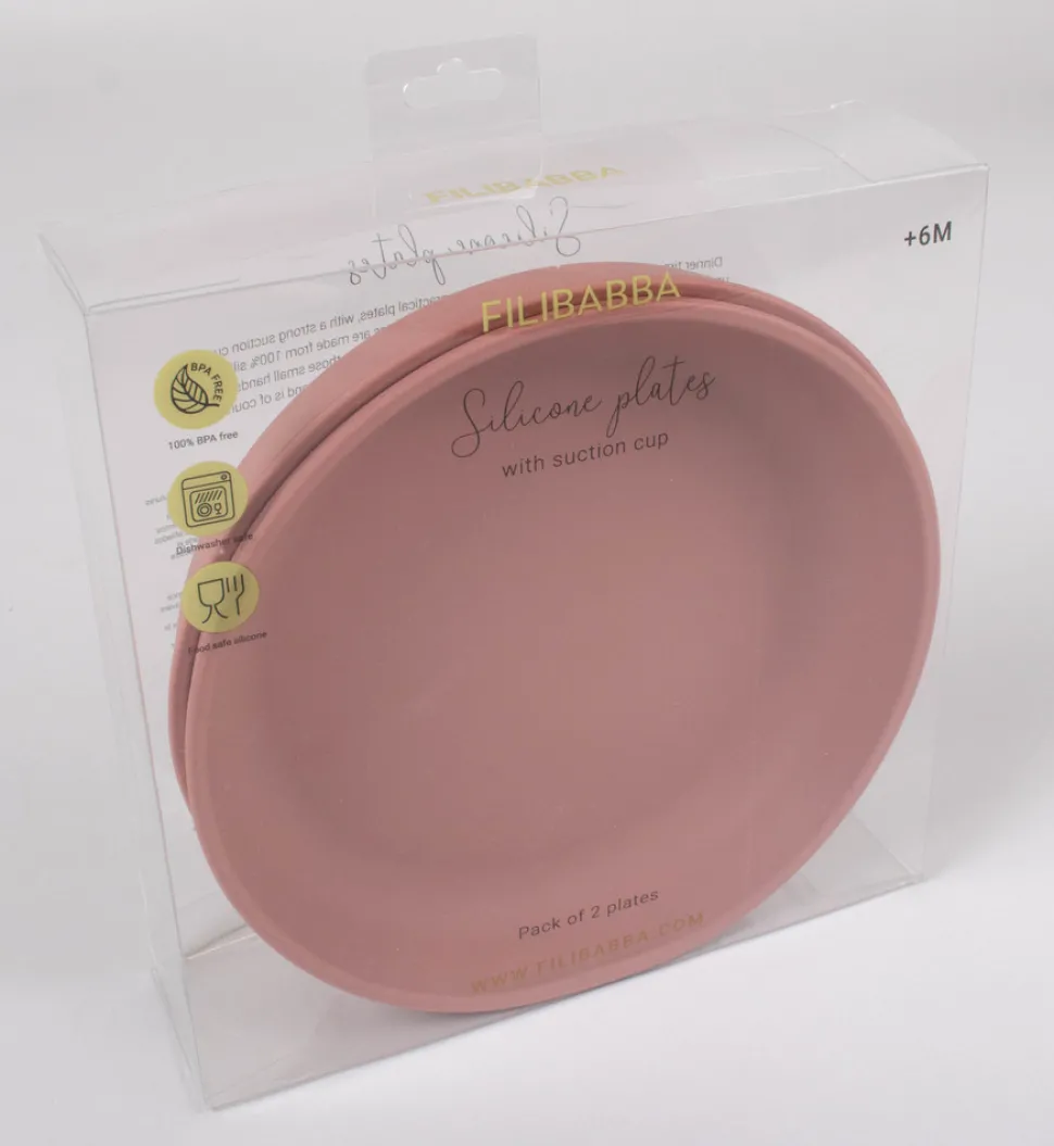 Silikone tallerken - rose