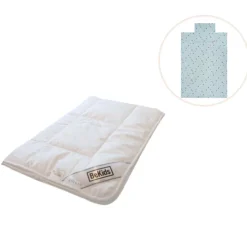 Silke babydyne med sengetøj - Blue fog