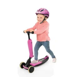 Skootie 2i1 løbehjul - neon pink