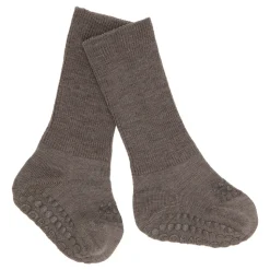 Skridsikre Strømper - Merino Uld - Brown melange