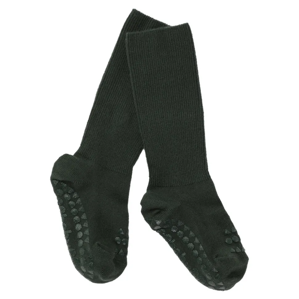 Skridsikre Strømper - Bamboo - Forest green