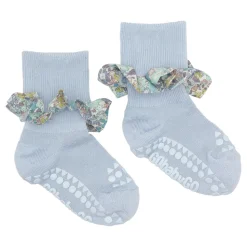 Skridsikre Strømper - Liberty - Sky Blue / Michelle purple