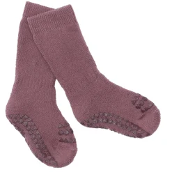 Skridsikre Strømper Terry Bomuld - Misty plum