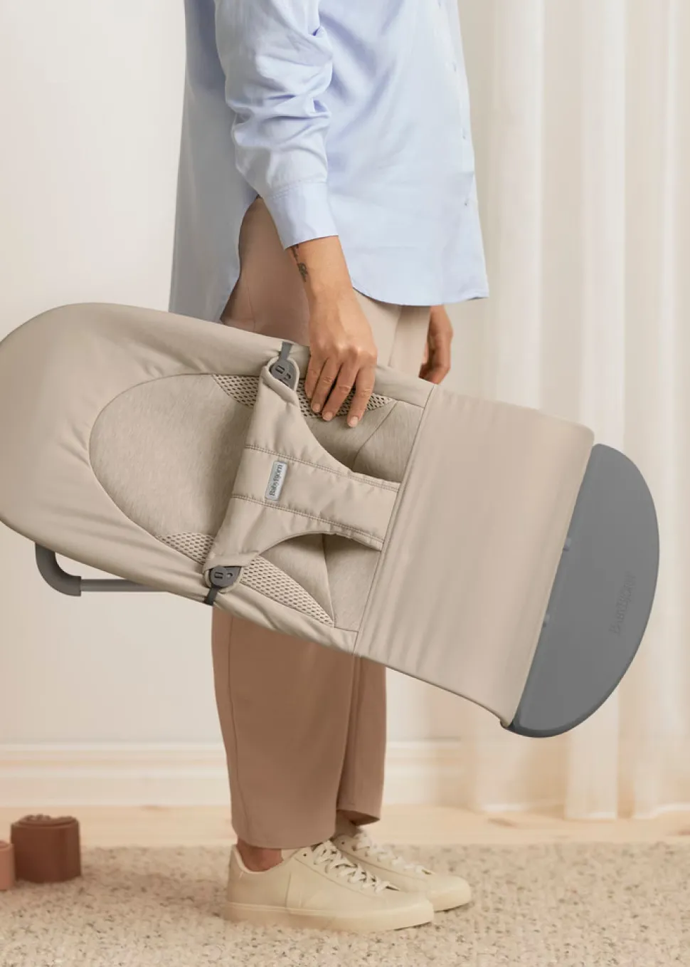 Skråstol Balance Soft, Sandgrå