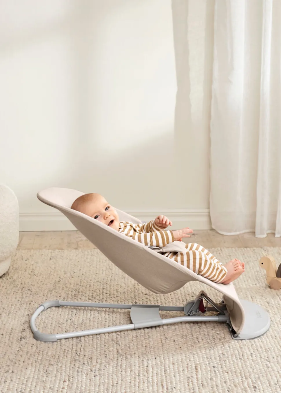 Skråstol Bliss - Vævet mélange, Lys beige