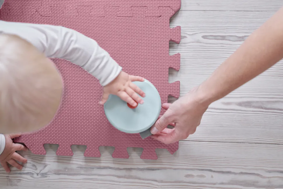 Skumlegegulv Bekids, Støvet Rosa 9 stk