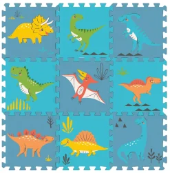 Skumlegegulv med dino arter, 9 skumfliser