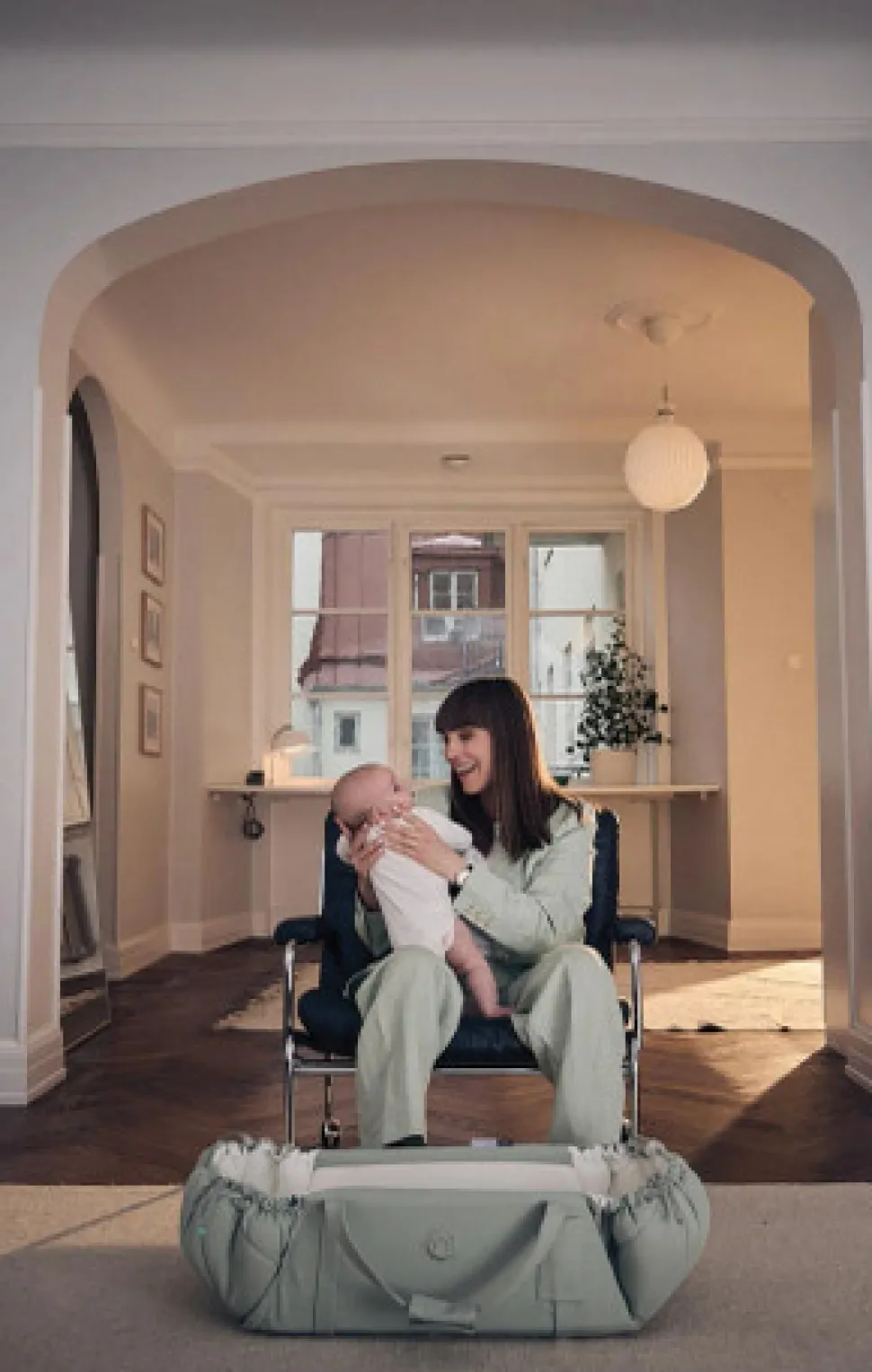 SleepCarrier X inkl. waterproof bedding - Agave green