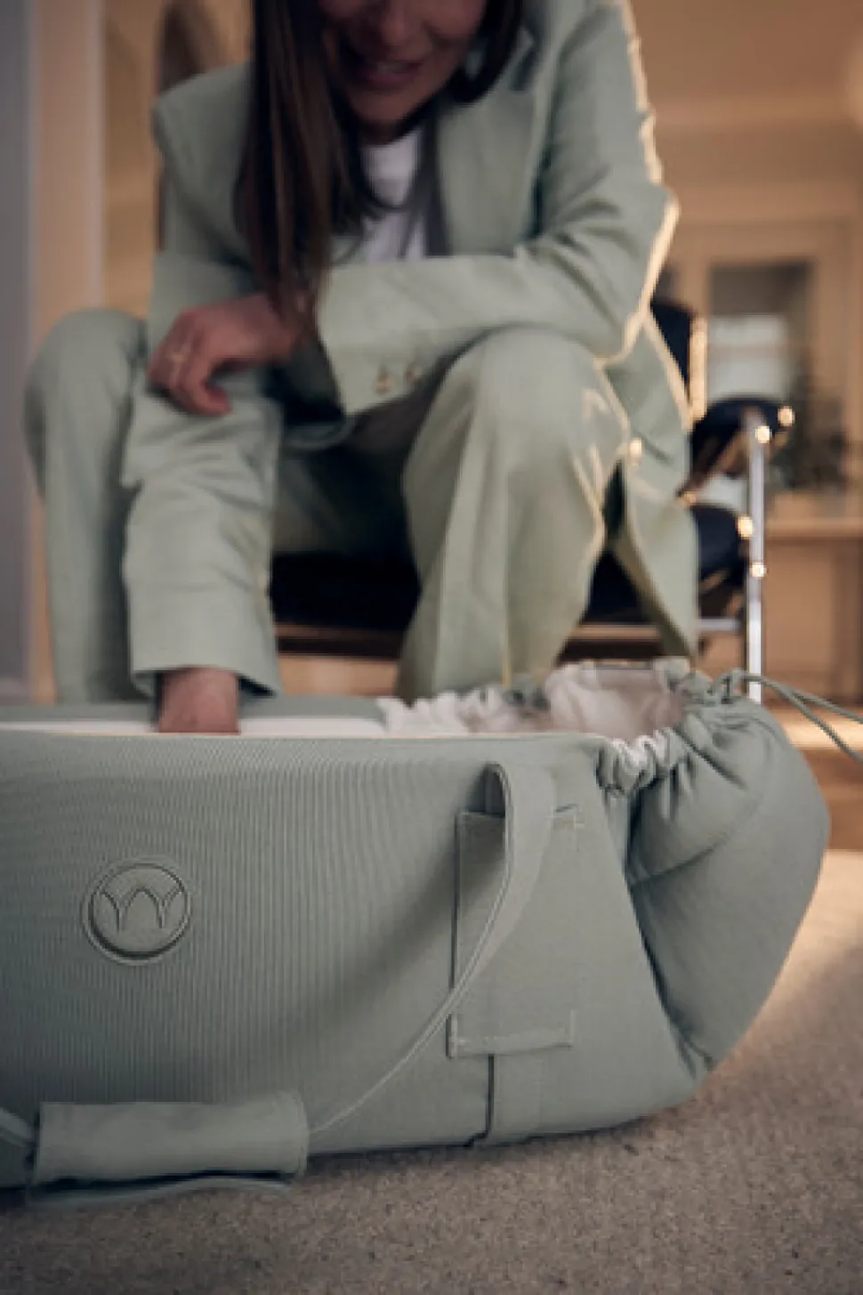 SleepCarrier X inkl. waterproof bedding - Agave green