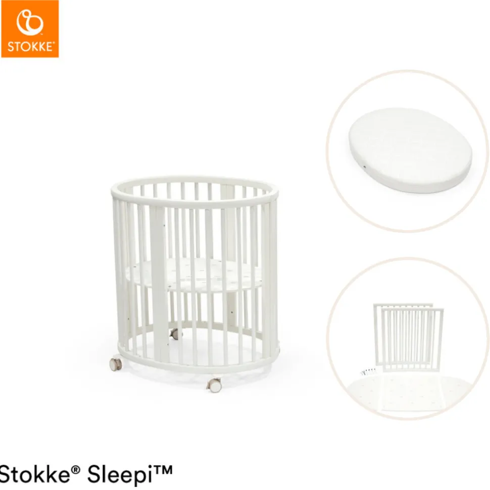 Sleepi Mini V3 inkl. madras og ombygningssæt - hvid