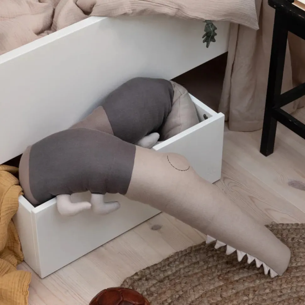 Sleepy Croc strikket pude - seabreeze beige