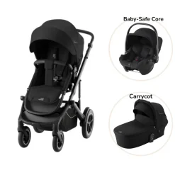 Smile 5Z inkl. liggedel og Baby-Safe Core autostol - space black