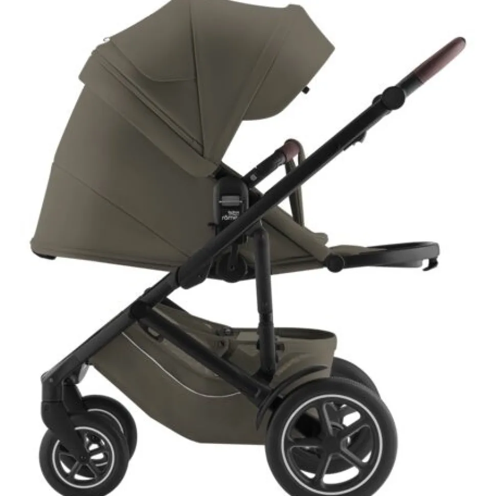 Smile 5Z lux inkl. liggedel og Baby-Safe Core autostol - urban olive/space black