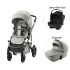 Smile 5Z lux inkl. liggedel og Baby-Safe Core autostol - linen grey/space black