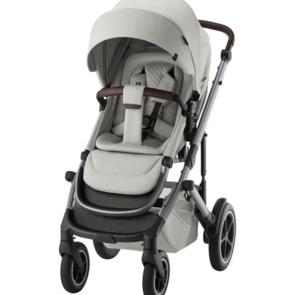 Smile 5Z lux inkl. liggedel og Baby-Safe Core autostol - linen grey/space black