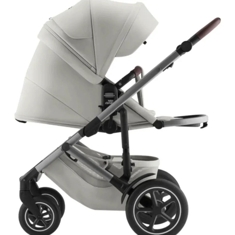 Smile 5Z lux inkl. liggedel og Baby-Safe Core autostol - linen grey/space black
