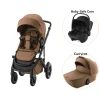 Smile 5Z lux inkl. liggedel og Baby-Safe Core autostol - warm caramel/space black