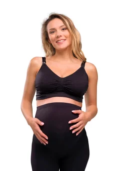 Sømløs Amme BH Med Gelé Bøjle - Sort