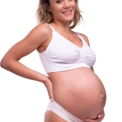 Sømløs Amme BH Med Gelé Bøjle - Hvid