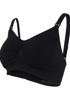 Sømløs Amme BH Med Indlæg - Black