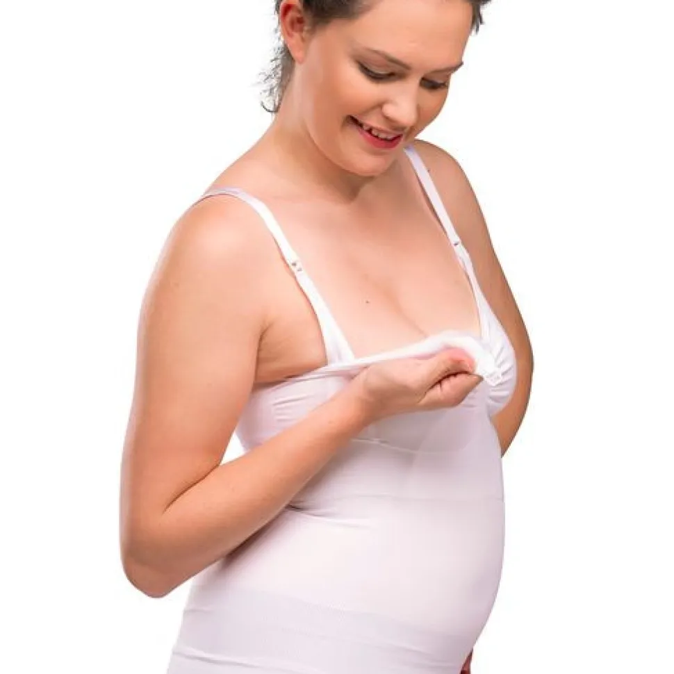 Sømløs Ammetop Med Shapewear - Hvid