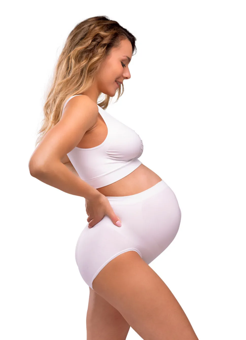 Sømløs Graviditets BH - Hvid