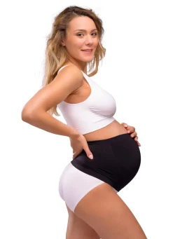 Sømløs Graviditetsstøttebånd - Sort