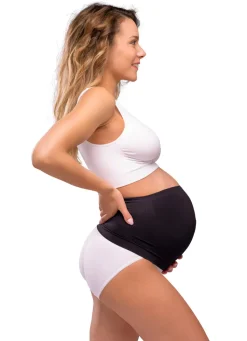 Sømløs Graviditetsstøttebånd - Sort