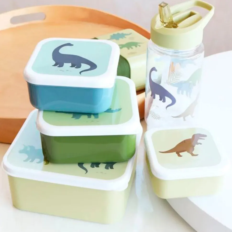 Snackboksæt 4 dele Dino