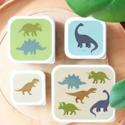 Snackboksæt 4 dele Dino