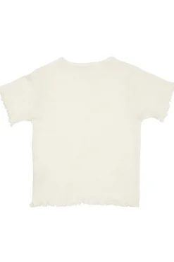 Sommer pointelle t-shirt - CREAM