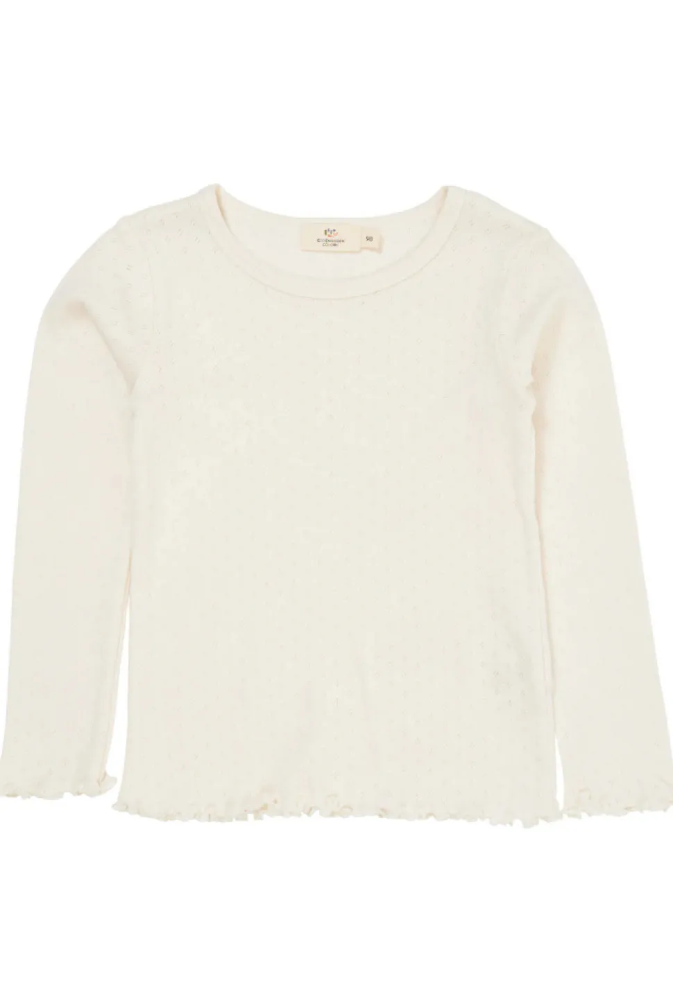 Sommer pointelle t-shirt - CREAM