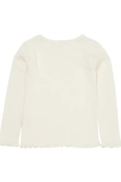 Sommer pointelle t-shirt - CREAM