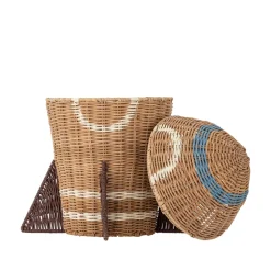 Space Kurv m/låg, Natur, Rattan