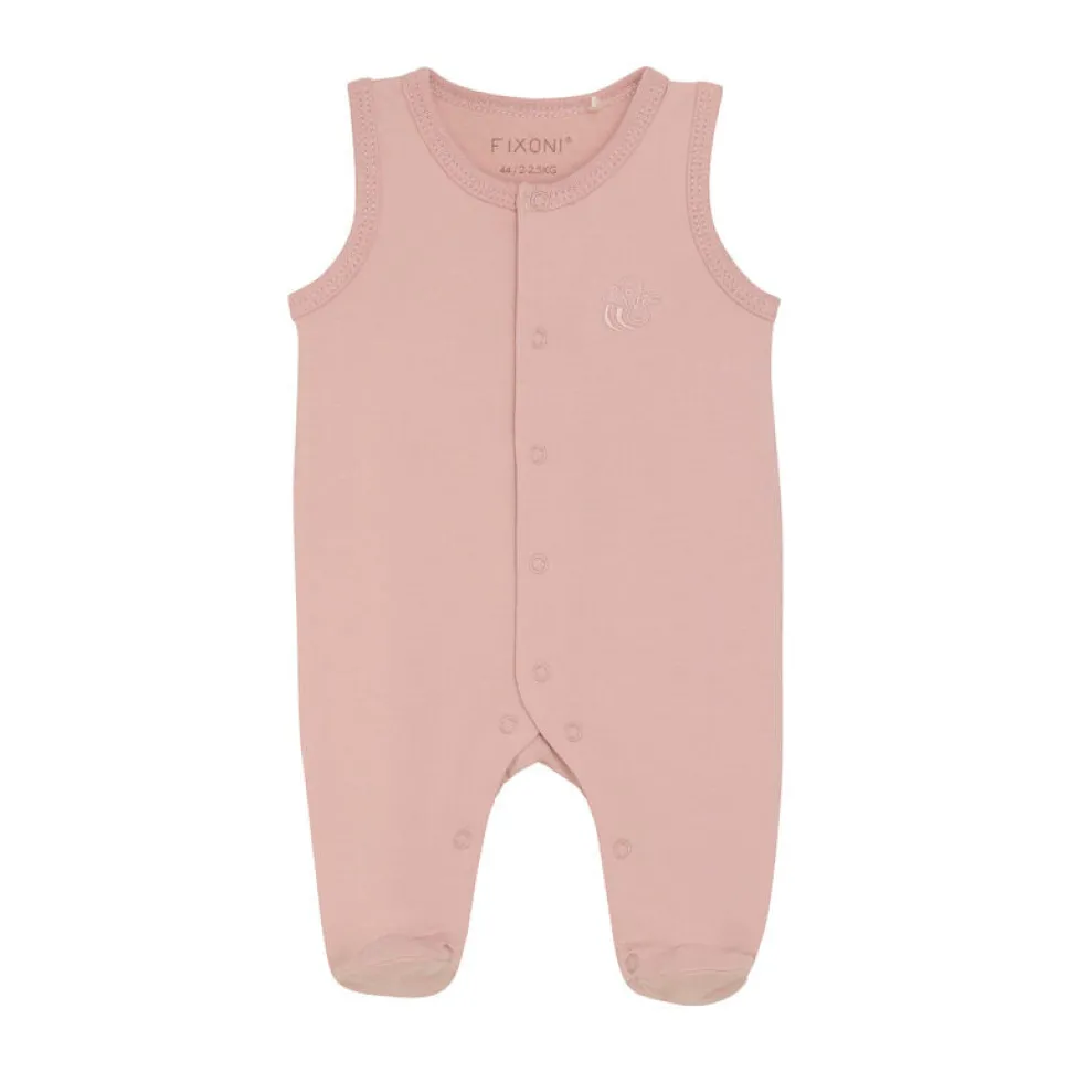 Sparkedragt m. fødder - SOLID - Pale Mauve