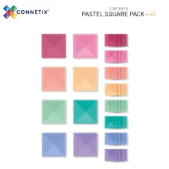 Square Pack - magnetsæt 40 dele - pastel