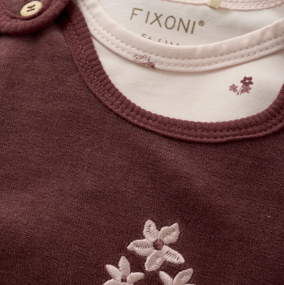 Sæt m. Body og velour bukser - 4953