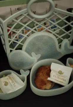 Sæt med 2 snackbokse Hvalen Christian Konfetti