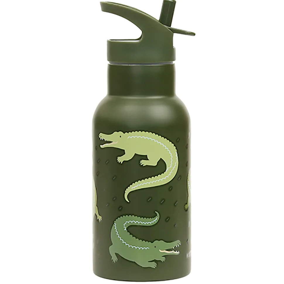 Stainless steel drink bottle: Crocodiles