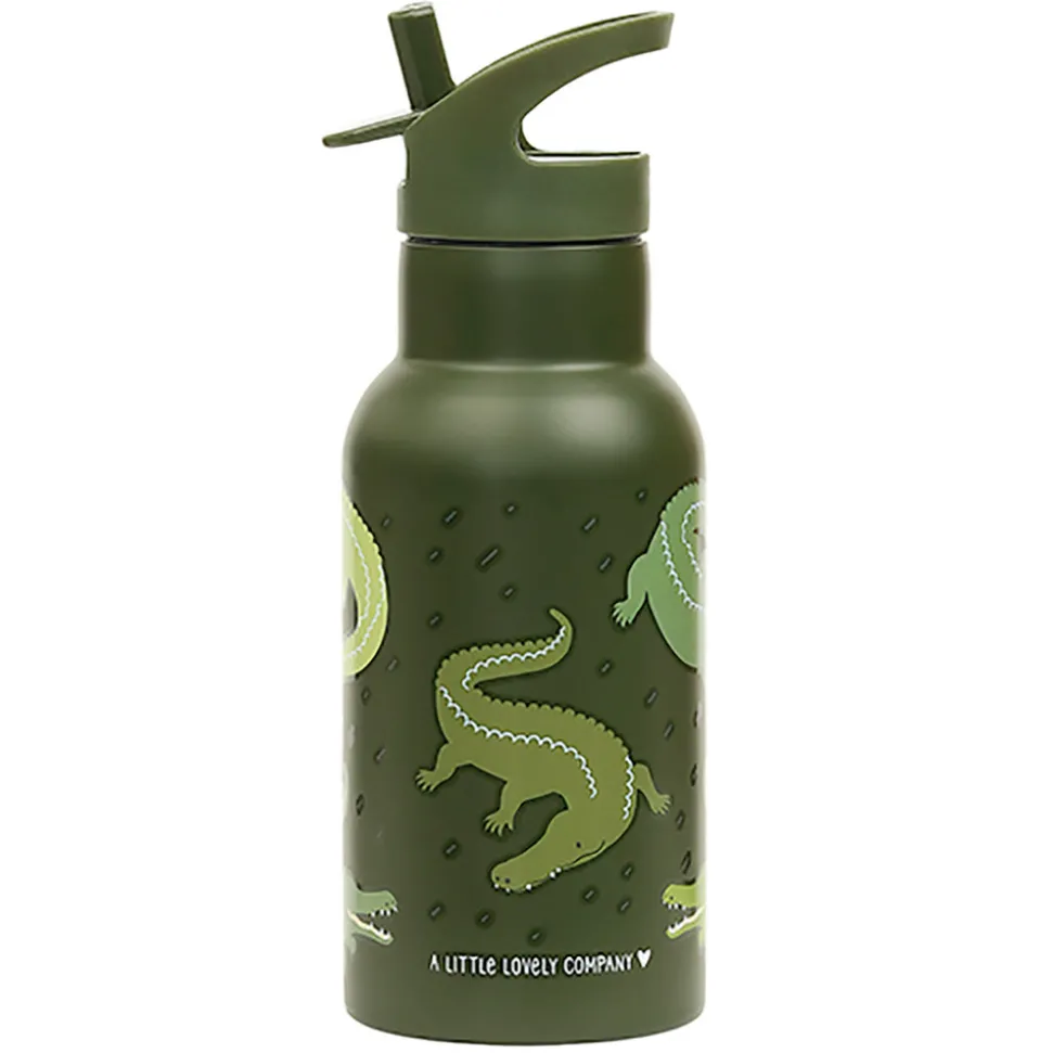 Stainless steel drink bottle: Crocodiles