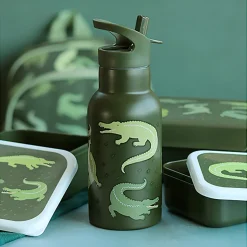 Stainless steel drink bottle: Crocodiles