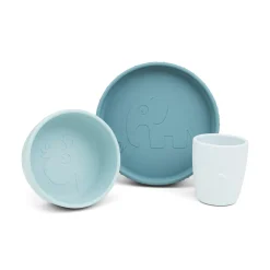 Stick&Stay spisesæt Deer friends Blå