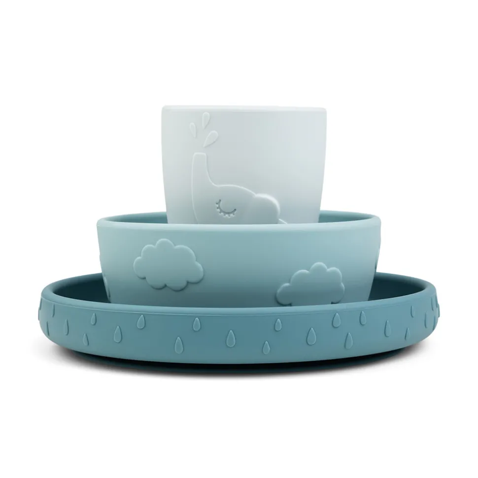 Stick&Stay spisesæt Deer friends Blå