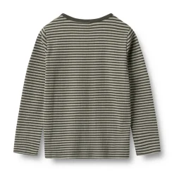 Stig T-shirt Langærmet - Winter forest stripe