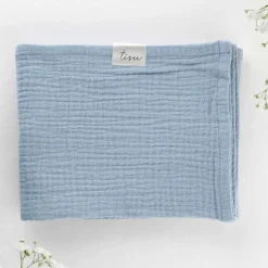 Stofbleer muslin sæt, lysegrøn + lyseblå