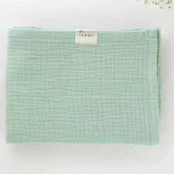 Stofbleer muslin sæt, lysegrøn + lyseblå