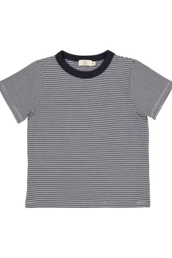 Stribet t-shirt - NAVY