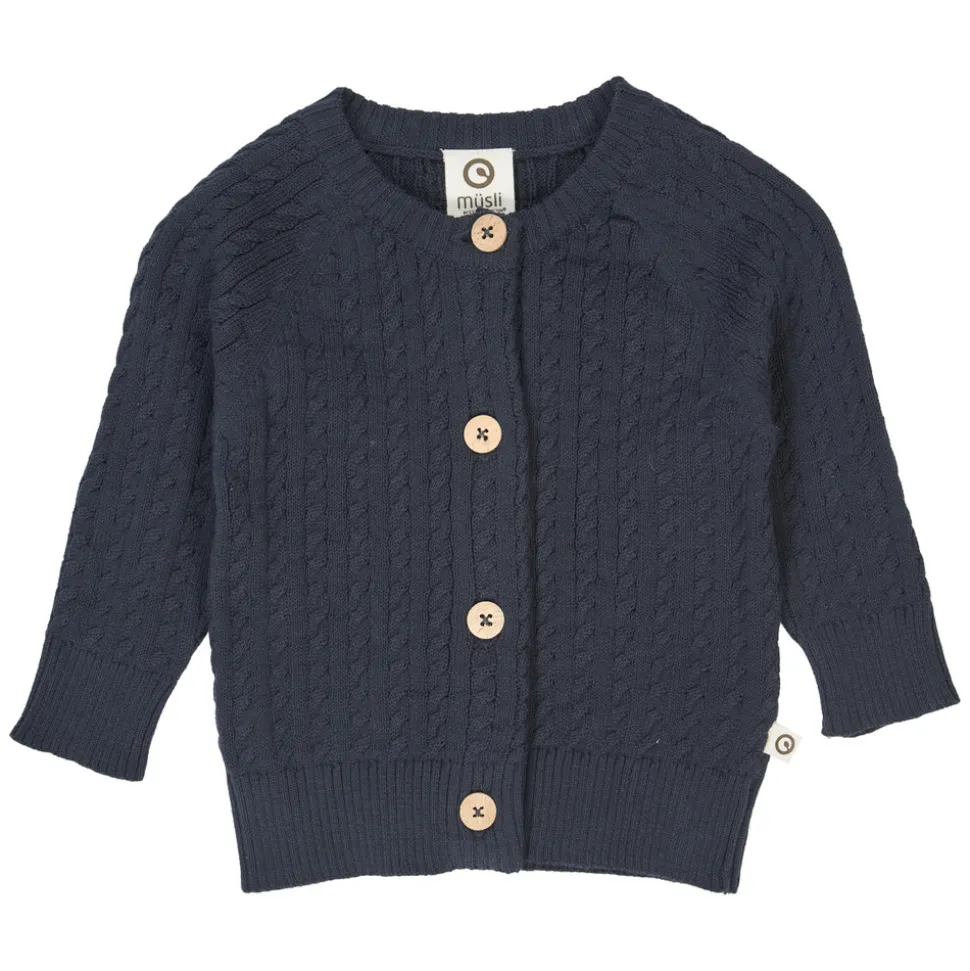 Strikket Cardigan - Night blue