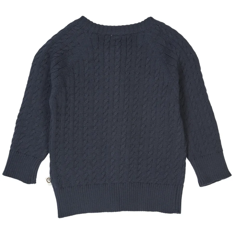 Strikket Cardigan - Night blue